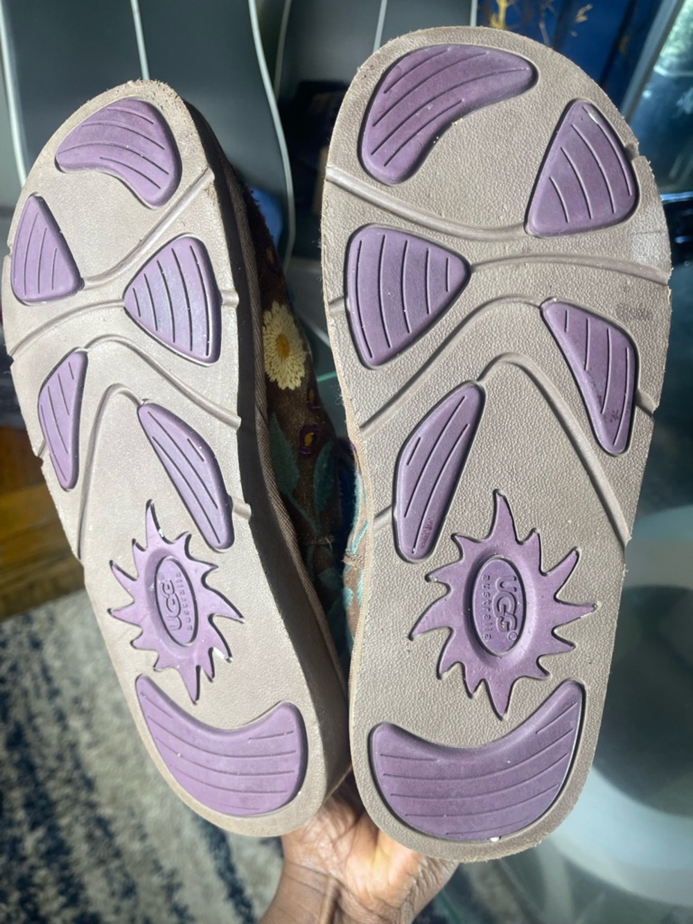 UGG Size 10 Wahine Floral Embroidered Suede Boots htf rare hippie trippy 🌼 shoes - Picture 6 of 6